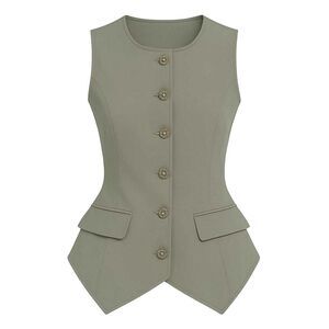 I Saw It First Womens/Ladies Vest / Khaki Green